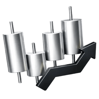 3D-icoon van een candlestick-handelsgrafiek op de over-ons-pagina van Veydrunet